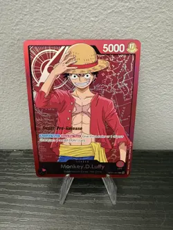 2022 ONE PIECE STRAW HAT CREW SUPER PRE-RELEASE ST01-001 MONKEY D. LUFFY - Image 1
