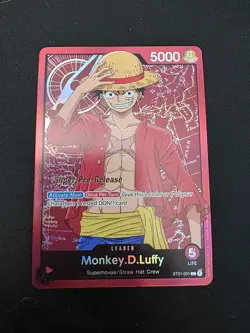 2022 ONE PIECE STRAW HAT CREW SUPER PRE-RELEASE ST01-001 MONKEY D. LUFFY - Image 3