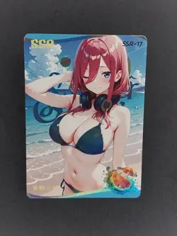 Miku Nakano Quiet Time Goddess Story Waifu Trading Card SSR Quintuplets - Image 1