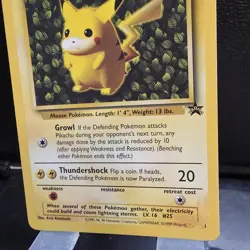Pokemon Pikachu 1st Edition Black Star Promo Error Card - Image 4