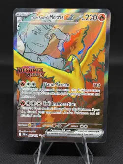 Team Rocket's Moltres ex - (Destined Rivals Stamp) 208/182 Miscellaneous Cards & - Image 1