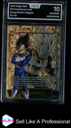 ENERGY MARKER VEGETA DRAGON BALL E01-02 2024 PROMO CARDS GEM MINT EN AOG 10 - Image 1