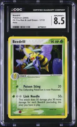 Pokemon TCG Beedrill Holo Rare Card 1/112 FireRed & LeafGreen 2004 - Image 1