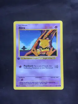 Pokemon Cards: Base Set 1st Edition Common: Abra 43/102 - Image 1