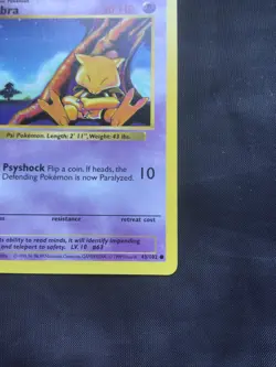 Pokemon Cards: Base Set 1st Edition Common: Abra 43/102 - Image 4