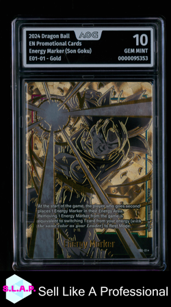 ENERGY MARKER SON GOKU DRAGON BALL E01-01 2024 PROMO CARDS GEM MINT EN AOG 10 - Image 1