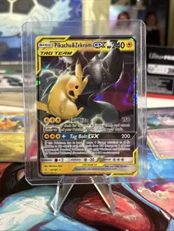 Pokemon TCG Pikachu & Zekrom GX Team Up Holo Card - Image 2