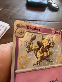 Pokemon Kadabra TCG Holo Shiny Rare Card Scarlet & Violet Paldean Fates - Image 2