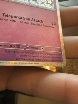 Pokemon Kadabra TCG Holo Shiny Rare Card Scarlet & Violet Paldean Fates - Image 4