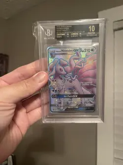 Pokemon Alolan Ninetales GX Hidden Fates BGS 10 BLACK LABEL - Image 1