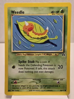 Pokemon Weedle 70/75 Neo Discovery Regular in mint n/mint condition - Image 1
