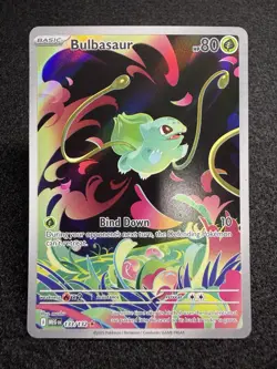 Pokemon TCG Bulbasaur 133/132 Mega Evolution Stamped Holo Illustration Rare - Image 1