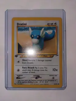 Dratini 26/102 MINT 1999 Pokemon 1st Edition Base Set Shadowless - Image 2