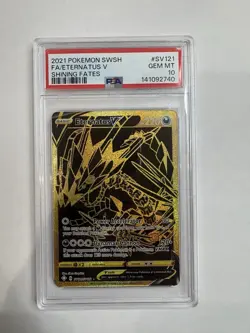 2021 Pokemon SWSH Shining Fates Eternatus v Shiny Vault Foil SV121/SV122 PSA 10 - Image 1