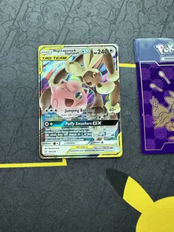 Pokemon Mega Lopunny & Jigglypuff GX 165/236 Cosmic Eclipse Holo Rare 014💎NM💎 - Image 1