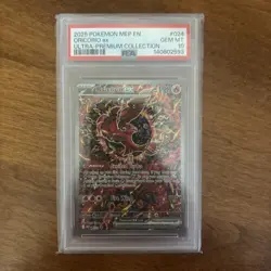 2025 POKEMON MEP EN-ME BLACK STARPROMO #024ORICORIO EX PSA 10 - Image 1