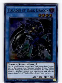 Yu-Gi-Oh 1st edition Paladin of Dark Dragon (Green) Ultra Rare #DLCS-EN069 - Image 1