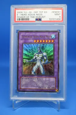 Yu-Gi-Oh! Elemental Hero Aqua Neos [POTD-EN031] Ultra Rare 1st Ed PSA 9 - Image 1