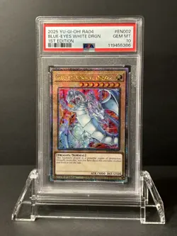 Yugioh Blue-Eyes White Dragon RA04 - EN002 QCR 1st Edition PSA 10 - Image 1