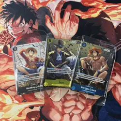 One Piece CCG TS02 Tin Promos P073 P074 P075 Monkey D Luffy Sabo Ace SEALED - Image 1
