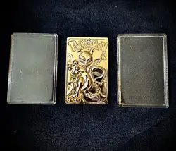 1999 Pokemon Mewtwo Metal Card Bar Gold-Plated Burger King Promo w/ Case. - Image 5