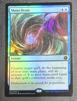 Mana Drain Iconic Masters Foil MTG LP Magic Card - Image 1