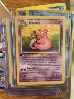 SLOWBRO 43/62 1st Edition Fossil Pokemon Card NM 1999 Wizards - Image 1