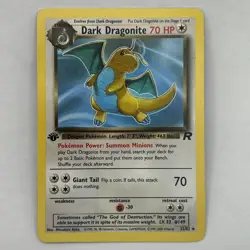 Pokemon Dark Dragonite TCG 1st Edition Non-Holo Card 22/82 Team Rocket WOTC NM - Image 1