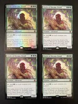 MTG - Circle of Dreams Druid x4 - AFR (One is FOIL) - Image 1