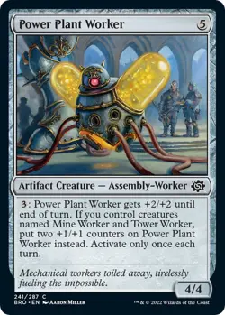 Power Plant Worker #241 NM C Foil MTG Brothers War - Image 1