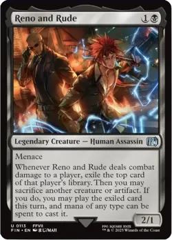 Reno and Rude #113 NM U Foil MTG Final Fantasy - Image 1