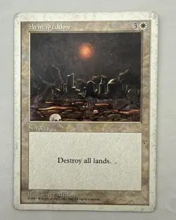 Armageddon x1 MTG Fifth 5th Edition 1x Magic Damaged Heavy Play HP - Image 1
