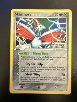 Pokemon TCG Skarmory Reverse Holo 55 Delta Species Stamped NM - Image 1
