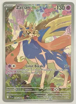 Pokemon TCG Zacian - 100/094 - ME02: Phantasmal Flames Illustration Rare Card - Image 1