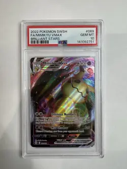 Pokemon Mimikyu VMAX Holo Ultra Rare TCG Card 069/172 Brilliant Stars PSA 10 - Image 1