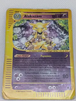 Alakazam 001/165 Expedition Base Set Reverse Holo Rare Pokemon TCG Nintendo - Image 3