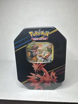Pokemon TCG Crown Zenith Tin Galarian Zapdos Factory Sealed - Image 1
