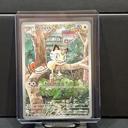 Pokemon Meowth 106/094 - Phantasmal Flames - English IR (Illustration Rare) NM - Image 1