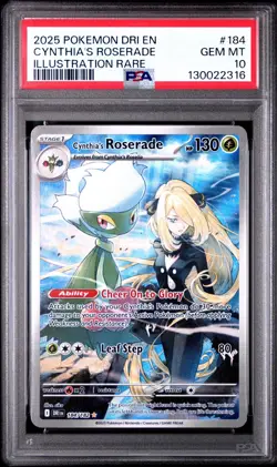 Pokemon Cynthia's Roserade 184/182 Sv10: Destined Rivals Holo PSA 10 - Image 1