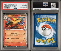 2025 POKEMON DRI EN-DESTINED RIVALS PRERELEASE-STAFF ETHAN'S TYPHLOSION PSA 10 - Image 3