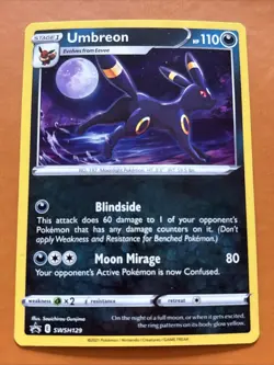 Umbreon SWSH129 - HOLO Black Star Promo Sword & Shield Pokemon TCG - NM - Image 1