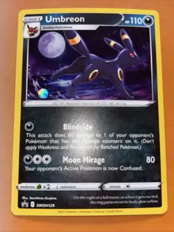 Umbreon SWSH129 - HOLO Black Star Promo Sword & Shield Pokemon TCG - NM - Image 2