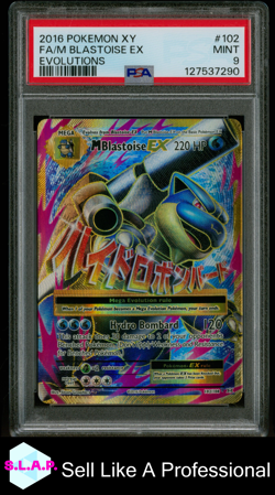 FA/M BLASTOISE EX EVOLUTIONS POKEMON XY EVOLUTIONS 2016 102 PSA 9 - Image 1
