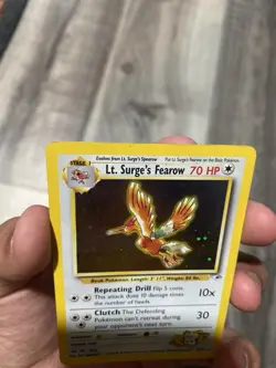 Pokemon Vintage Holo Rare Lt. Surge's Fearow Gym Heroes 7/132 WotC - Image 3