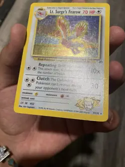 Pokemon Vintage Holo Rare Lt. Surge's Fearow Gym Heroes 7/132 WotC - Image 4