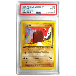 2000 Pokemon Team Rocket 1st Edition Diglett 52/82 PSA 9 Mint - Image 1