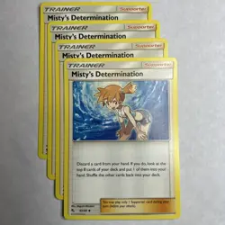 Misty's Determination 62/68 Playset Of 4x - Hidden Fates NM Pokemon TCG - Image 1