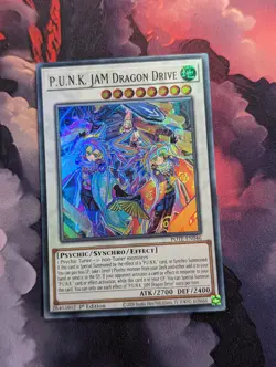 Yugioh TCG 1st Ed - PUNK JAM Dragon Drive POTE-EN046 Super Rare NM - Image 1