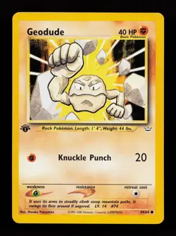 Geodude 44/64 Common Neo Revelation 1st Edition Pokemon Card - Image 1