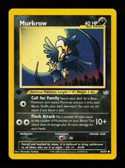 Murkrow 46/64 Common Neo Revelation 1st Edition Pokemon Card - Image 1